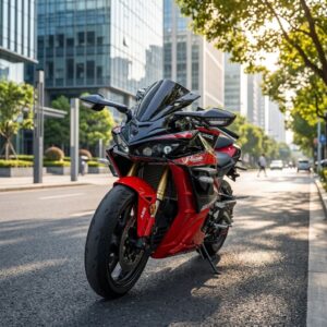 Bicicleta Elétrica de Alto Desempenho para Adultos 8000W 72V142Ah Bateria 150km/h Freio ABS & Câmera TFT 150km/h
